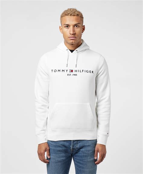 white tommy hilfiger hoodie men's